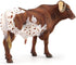 Gemini&Genius Longhorn Cow Toy Action Figure, Farm Animal Toys, Hand Painted, 6 Inches Length, Realistic and Durable Farm Toys for Children Boys a...