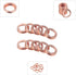 12PCS Car Oil Drainage Gasket, 17mm Auto Copper Crush Washer Oil Drain Plug Gasket, fits Versa Titan G25 G37, Replace 11026-JA00A, 11026-01M02, F4...