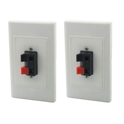 Speaker Wall Plates with Terminal Block Connector for Stereo Home Theater (2Pack, 2 Terminal)...