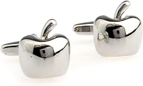 Apple Teacher Pair Cufflinks in a Presentation Gift Box & Polishing Cloth...
