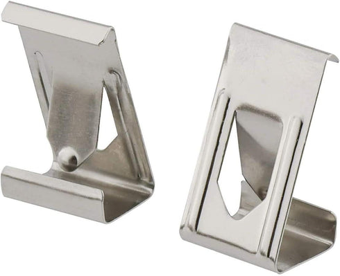 TBWHL 3D Prtiner Glass Bed Clips Swiss Metal Small Picture Photo Frame Spring Turn Clip Hanger Silver Tone Size 1 inch x 0.55 Inch / 26 mm x 14 mm...