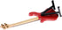 Red Miniature Bass Guitar Wood Replica Model Ornament with Adjustable Stand Mini Art Projects Christmas Gift...