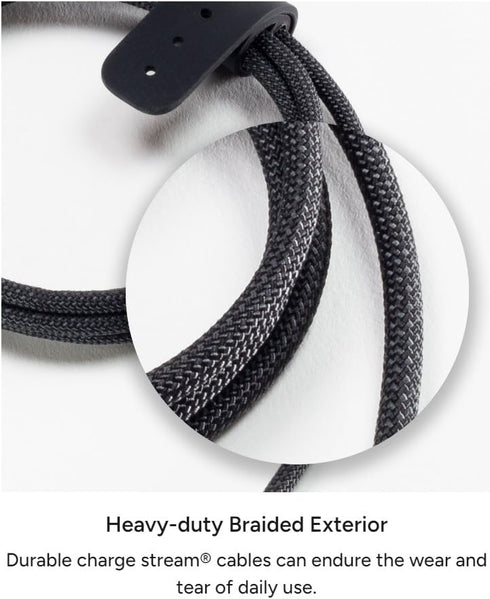 mophie Charge Stream USB-A to USB-C 1m/3ft Silicone Cable - Braided Enduraflex Design, 15W Fast Charge Compatible, & Ultra-Durable Build...