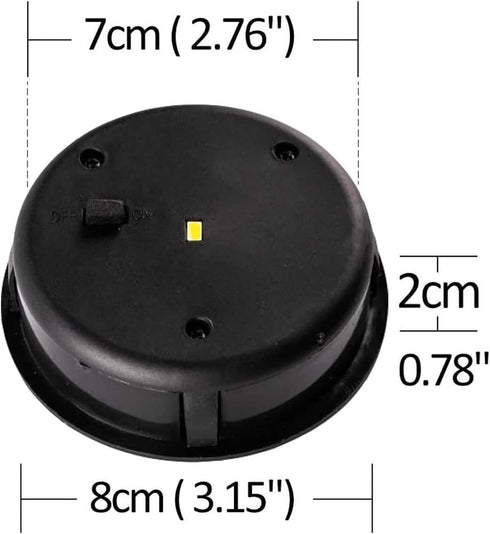 ZNYCYE 4 Pack Solar Light Replacement Top(Top Size 3.15 inch, Bottom Size 2.76 inch)LED Solar Panel Lantern Lid Lights, Outdoor Solar Replacement ...
