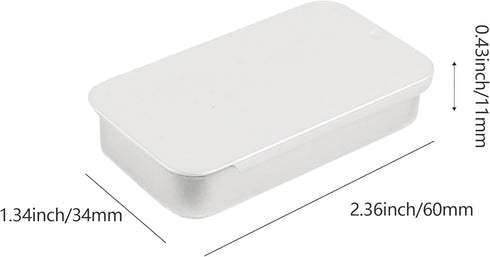 Vagocom 2Pcs Empty Push and Pull Storage Boxes,2.36x1.34x0.43inch / 60x34x11mm Small Metal Box with Lid for Storing Crafts, Sewing Supplies and Ot...