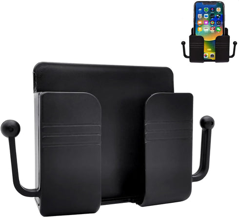Self-Adhesive Wall Mount Phone Holder with Hooks Phone Stand Charging Holder for Smartphones Cellphone Bracket Phone Holder for Wall Home Office R...