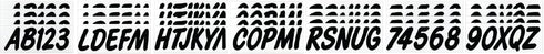 Hardline Products Series 400 Factory Matched 3-Inch Boat & PWC Registration Number Kit, Solid Black - BLK400EC...
