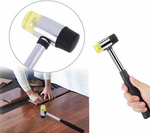 Nylon Dual Head Rubber Hammer Soft Doublesided Metal Mallet for Jewelry, Leather Crafts, Woodworking (25mm)...