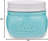 Fox Run Vintage Style Mason Jar Salt Cellar, Blue Ceramic with White Lid, 1 Cup Capacity...