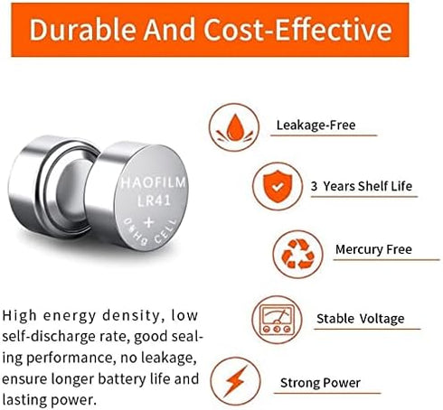 LR41 AG3 392 384 192 Premium Alkaline Battery,1.5V Round Button Coin Cell Batteries (30 Pack)...
