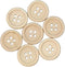 Chenkou Craft 100pcs 15mm 5/8" Round Natural Wood Buttons 4 Holes Craft Sewing Button (15mm)...