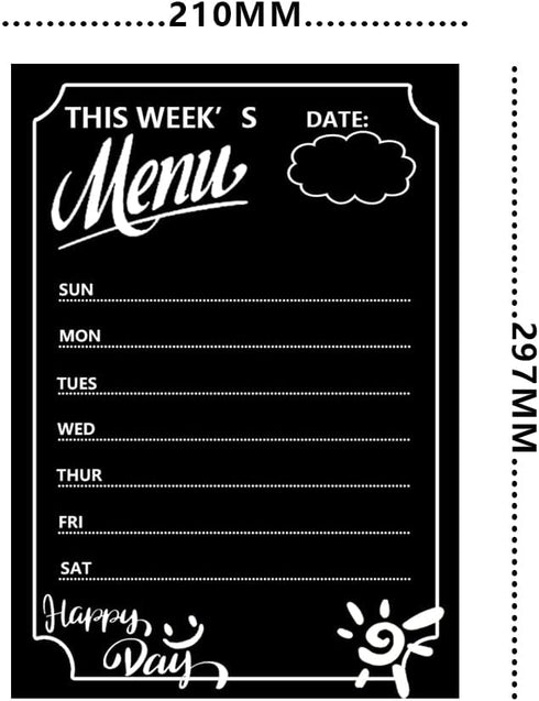 Chalkboard Menu Stickers 8 X 12 INCH Removable Blackboard Labels Weekly Meal Planner Blackboard Labels for Kitchen Refrigerator Pack-3......