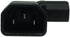 Cerrxian Left Angle IEC 320 C14 3 Pin Male to C13 Female PDU PSU UPS Power Extension Adapter Receptacle for LCD LED TV Wall Mount...