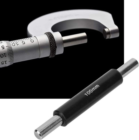 Stainless Steel Calibration Block Rod Bar Professional Standard Caliper Outside Micrometer Calibration Rod for Calibrating Micrometers (100mm)...