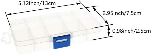 Utoolmart 2 Pcs Tool Box Tool Organizer, Plastic Hardware Box Storage for Hardware, Screws, Bolts, Nuts, Nails, Beads, Jewelry 5.1 x 3 x 1 inches ...