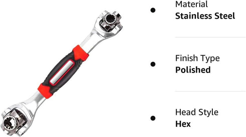 Universal Wrench 48 in 1 Socket Wrench Multifunction Wrench Tool with 360 Degree Rotating Head, Spanner Tool for Home and Car Repair...