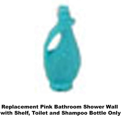 Replacement Parts for Barbie Dream House Playset - X7949 ~ Includes Pink Bathroom Shower Wall with Shelf, Toilet and Shampoo Bottle...