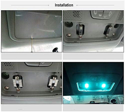 578 LED Bulb 41mm 42mm 212-2 211-2 578 Festoon LED Bulbs 16 Colors RGB with Remote Control Replacement for Map Dome License Plate Courtesy Lights ...