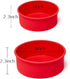 4 packs Silicone Cake Pans for Baking,Round Cake Molds for Cupcake,Cheese Cakes and Chocolate Cakes, Non-stick silicone bakeware sets BPA free(2 p...