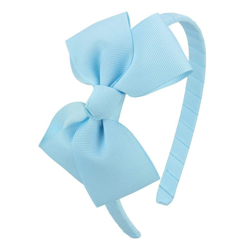 7Rainbows Cute Light Blue Bow Headband for Girls Toddlers....