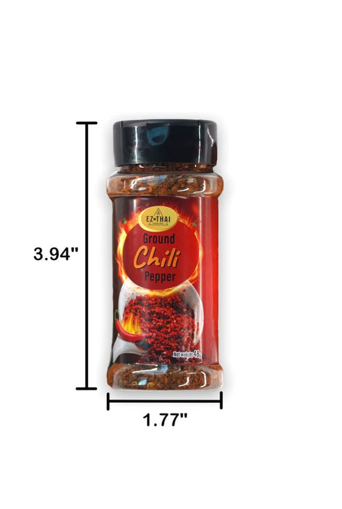 Ez Thai Red Chili Pepper Flakes 1 Pack 48 Gram Red Hot Chili Peppers Crushed For Tomyum, Pizza, Salads, Seafood, Chili Oil, Soup, Noodle...