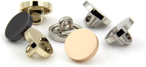 10PCS Metal Flat Button Women's Suit Woolen Coat Jacket Shirt Trousers Round Shaped Matte Gold (25mm)...