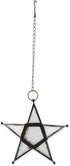 Zings & Thingz Beautiful Hanging Star Candle Lantern, Decorative Iron Light Home Decor, 9.5" Tall, Clear Glass...
