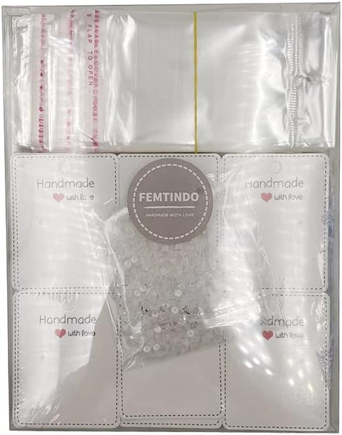 Femtindo 150 Pack Earring Cards for Jewelry Packaging DIY Earrings Holder Display Card with Bag for Studs Selling (White(Earring Card), 5x6.5cm)...