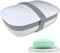 Travel Soap Box,soap Bar Holder Dish Container Case with Sponge saver Drain&Silicone Band,Strong Sealing,Leak Proof,Portable,Best for Bathroom,Sho...