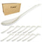 12 pcs Porcelain Egg Spoons Ceramic Spoons 5 inch Coffee Dessert Yogurt Tea milky tea...