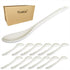 12 pcs Porcelain Egg Spoons Ceramic Spoons 5 inch Coffee Dessert Yogurt Tea milky tea...