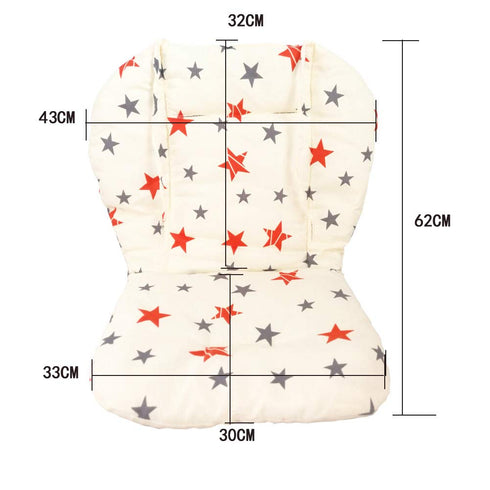 Twoworld Baby High Chair Seat Cushion Liner Mat Pad Cover Breathable?Star?...