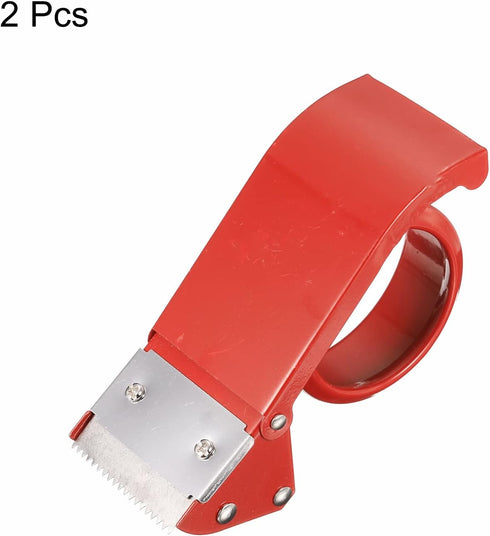 PATIKIL 2.5 Inch Packing Tape Dispenser, 2 Pack Industrial Heavy Tapes Cutter Holder Adjustable Box Sealer for Packaging Carton Sealing, Red...