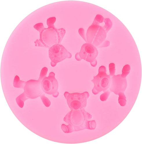 Bear Silicone Fondant Molds Bear Candy Chocolate Molds For Cake Decoration Cupcake Topper Chocolate Candy Polymer Clay Gum Paste...