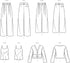 Simplicity Misses' Pleated Wide Leg Pants, Camisole and V-Neck Cardigan Sewing Pattern Kit, Design Code S9826, Sizes 30W-32W-34W-36W-38W, Multicol...