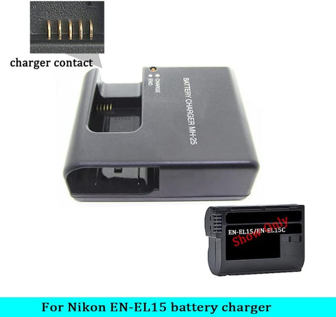 MH-25 Battery Charger Fast Charging for Nikon EN-EL15 Battery D850 D800 D810 D810E D7300 D7500 Camera...