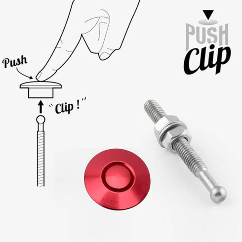 2Pack Quick Release Latch Lock Clip Push Button Bonnet Kit 1.25in/32mm Diameter Universal Aluminum Alloy Quick Latch Lock for Auto Car Bumper Lice...