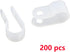 Antrader R-Type Cable Clamp 1/4 Inch White Nylon Cable Organizer Clips for Wire Management Pack of 200...