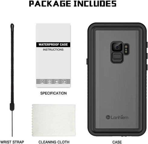 Lanhiem for Samsung Galaxy S9 Case, IP68 Waterproof Dustproof Case with Built-in Screen Protector, Rugged Full Body Shockproof Protective Phone Co...