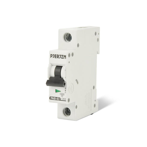 Miniature Circuit Breaker 400V 63A Single Pole AC Disconnect Switch DIN Rail Mount, Low-Voltage Miniature Circuit Breaker for Homes, Offices, Gara...