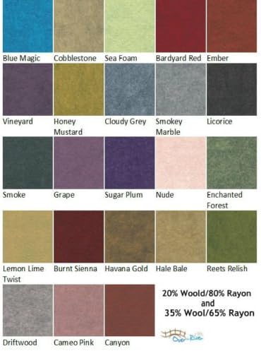 23 Felt Sheets - 6X6 inch Heathered Collection - Made in USA - Merino Wool Blend Felt...