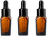 3PCS 10ml Empty Refillable Square Amber Glass Droppers Essential Oil Bottles Aromatherapy Cosmetics Elite Fluid Container Jar Pot Holder with Glas...