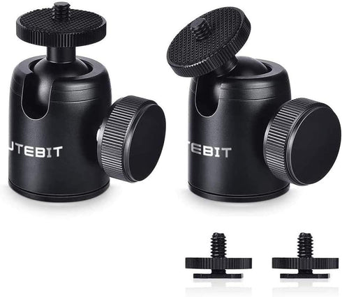 24MM Tripod Ball Head, UTEBIT 360° Rotatable Metal mini Ball Head with 1/4" hot shoe,BallHeads Camera Mount Adapter for Tripods,Monopod,DSLR Camer...
