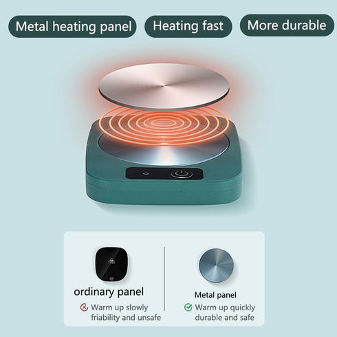 Beverage Cup Warmer for Desk Home Office with Three Temperature Up to 140?/ 60?, Coffee Warmer for Cocoa Milk Tea Water Candle, 8 Hours Auto Shut ...