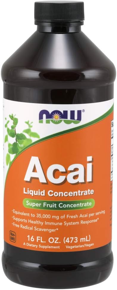 NOW Supplements, Acai Liquid, Supports Healthy Immune System Response*, Super Fruit Concentrate, 16-Ounce...
