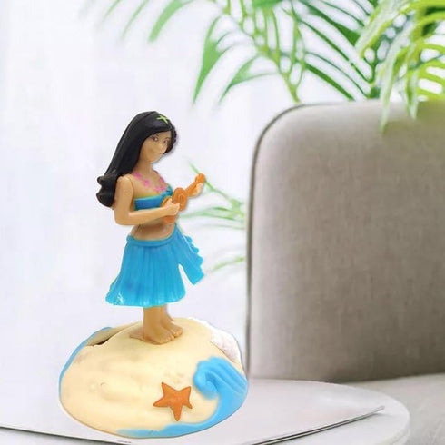 Solar Powered Dancing Figures Decoration - Solar Shaking Head Ornaments Hula Girl - Solar Powered Car Dashboard Interior Decoration Desktop Orname...