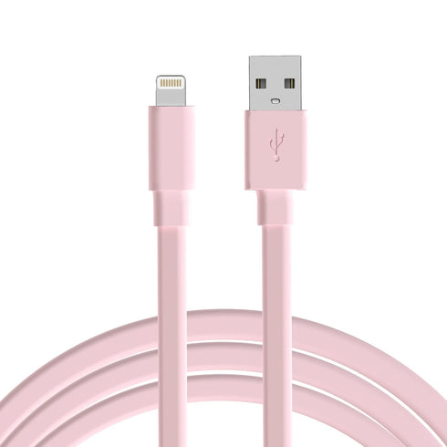 TALK WORKS Flat Lightning Charging Cable Compatible w/iPhone 14/Plus/Pro/Pro Max, 13/Pro/Pro Max, 12/Pro/Pro Max/Mini, 11/Pro/Pro Max, XR, XS, XS ...