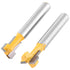 Oumefar 2pcs 1/4" Shank T-Slot Cutter Router Bit Yellow T Slot Keyhole Router Bit Set 3/8" & 1/2" Cutting Edge Woodworking Cutters for Power Tools...