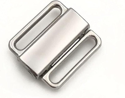 10 Sets 12mm Metal Bra Clasp Sewing Lingerie Front Closure Replacement Part (Silver 1/2")...