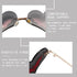 Andy's Orchids Sun Glasses, Heart-shaped Bat Sunglasses, Novel Rimless Goth Glasses for Women Men Festival Party Glasses Trendy Eyewear UV 400 Pro...